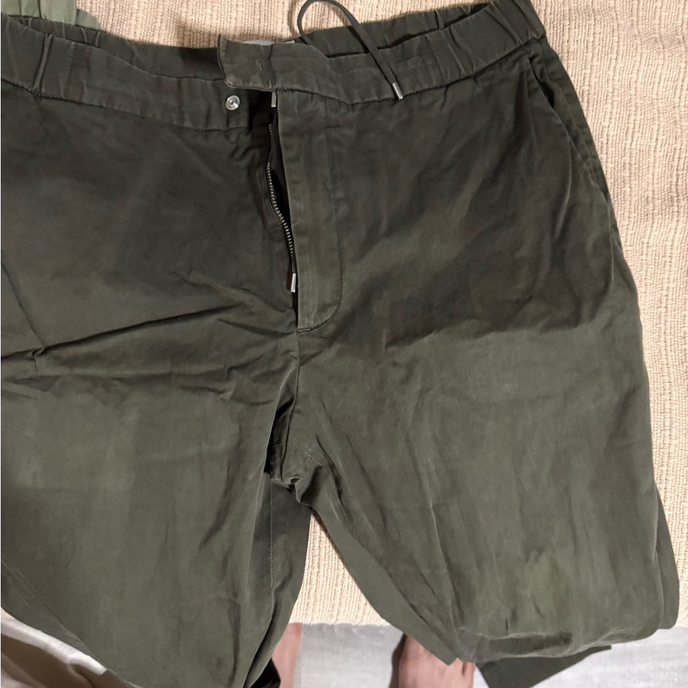 L’Estrange London Men's Olive Green Pants - Picture 2 of 7